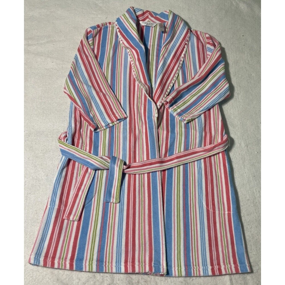 Jasmine Rose Intimates Striped Bath Sleepwear Robe Women’s Size Small